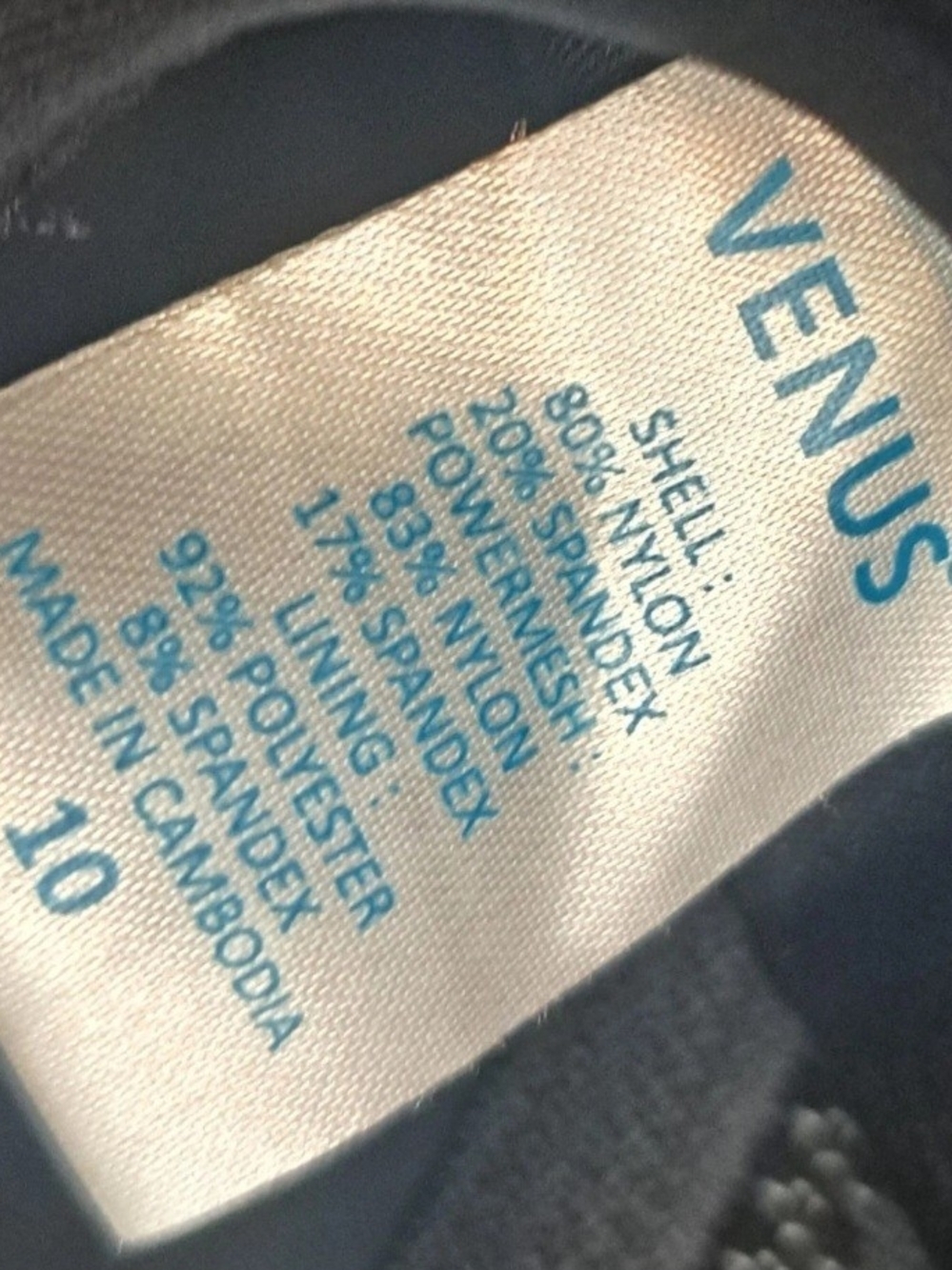 Zip Front Slimming Swim Dress Venus Black Beauty Sz 10 - Picture 2 of 6